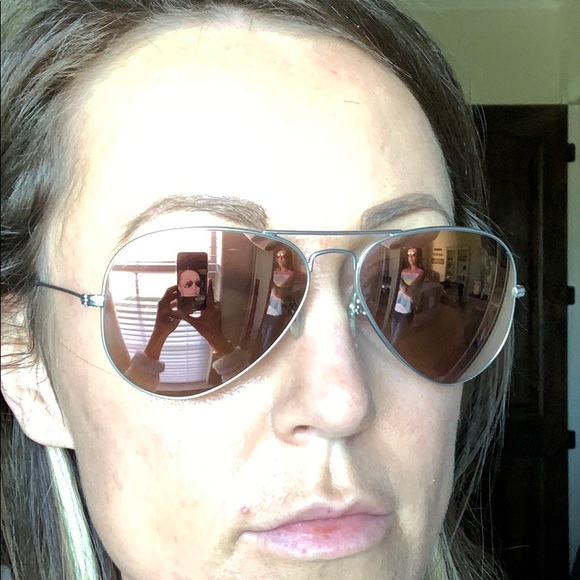Rayban aviators silver/chrome lens - Picture 3 of 4